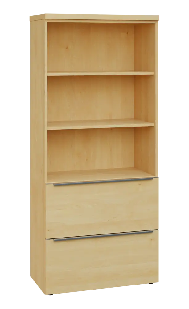 SIN 5 - 82ZN kancelářská skříň, 2-zásuvková/nika, 1820x800x400, javor horský